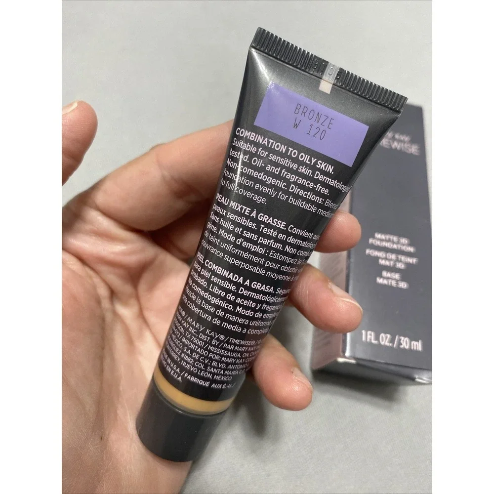 Mary Kay Timewise Matte 3D Foundation Bronze W 120 1 oz Base Matte 3D Brand New